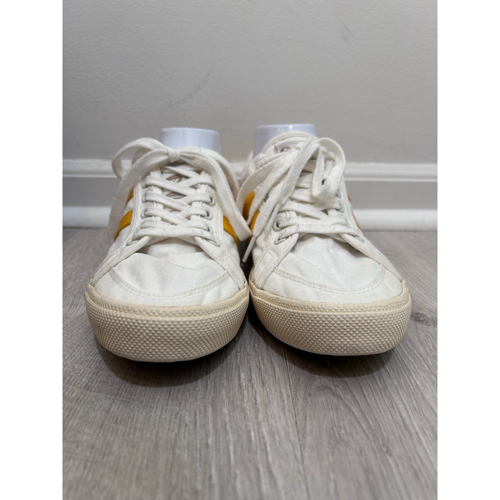 Gola Stratus Women 8 Off-White Yellow Canvas Low Top Sneakers CLB620 Heritage - Picture 3 of 7